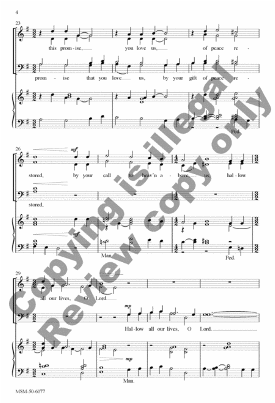 For the Bread Which You Have Broken 4-Part scores gallery preview page 4