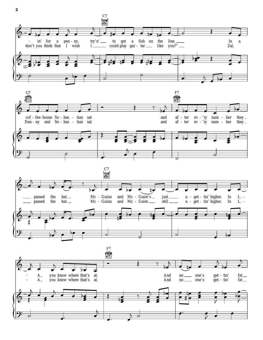 Creeque Alley Creeque Alley Piano, Vocal, Guitar scores gallery preview page 2