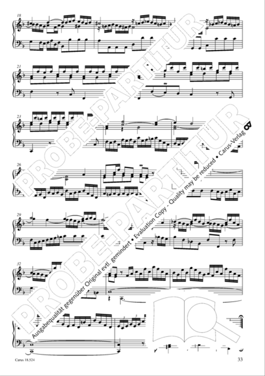 Chorale arrangements. First part of the Clavier-Ubung Collection / Songbook scores gallery preview page 34