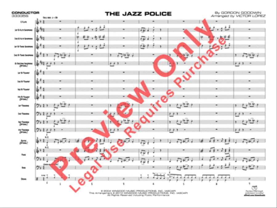 The Jazz Police Jazz Ensemble scores gallery preview page 4