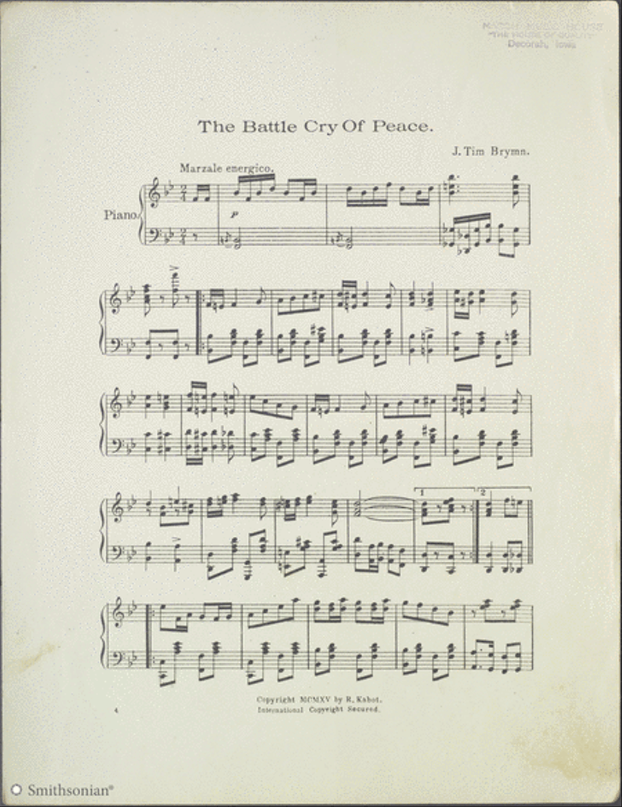 The Battle Cry Of Peace: March and One Step Piano Solo scores gallery preview page 3