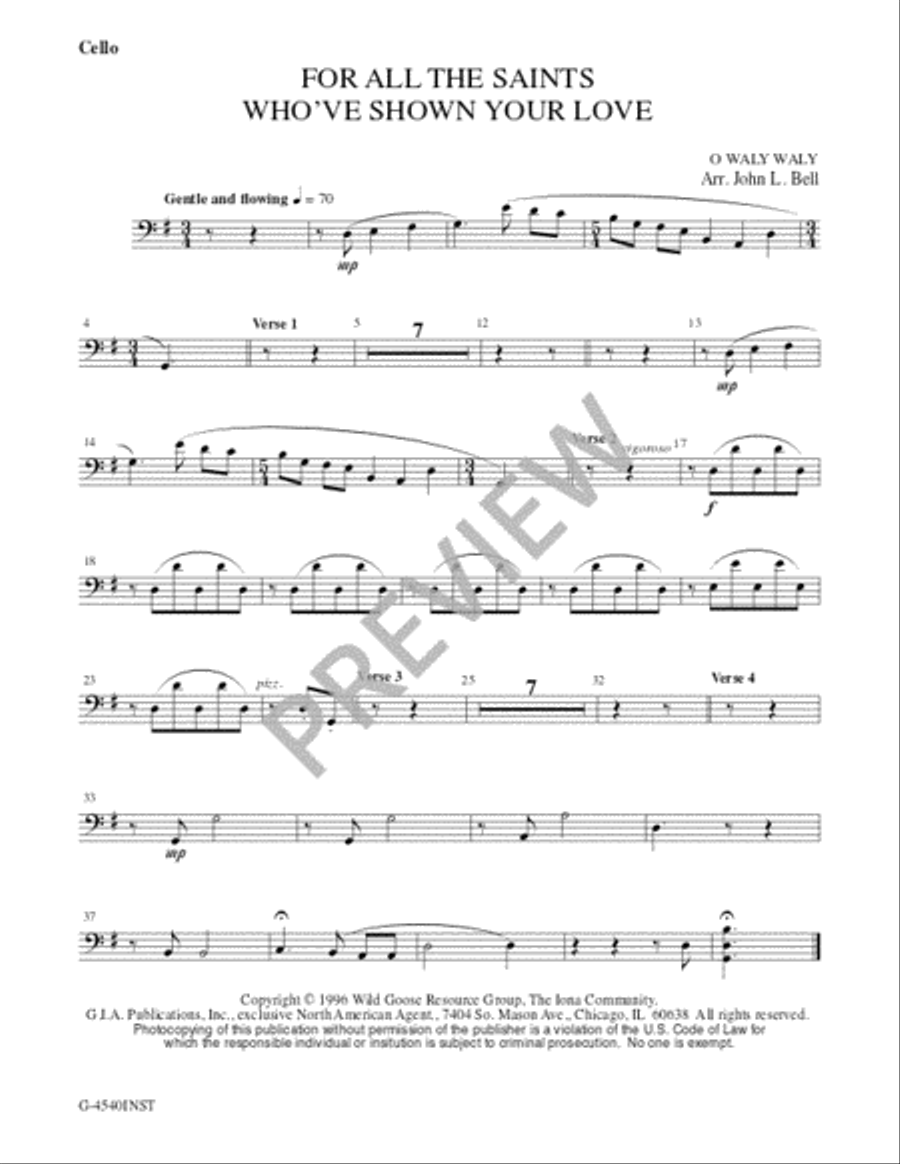 For All the Saints Who’ve Shown Your Love - Instrument edition Flute scores gallery preview page 4
