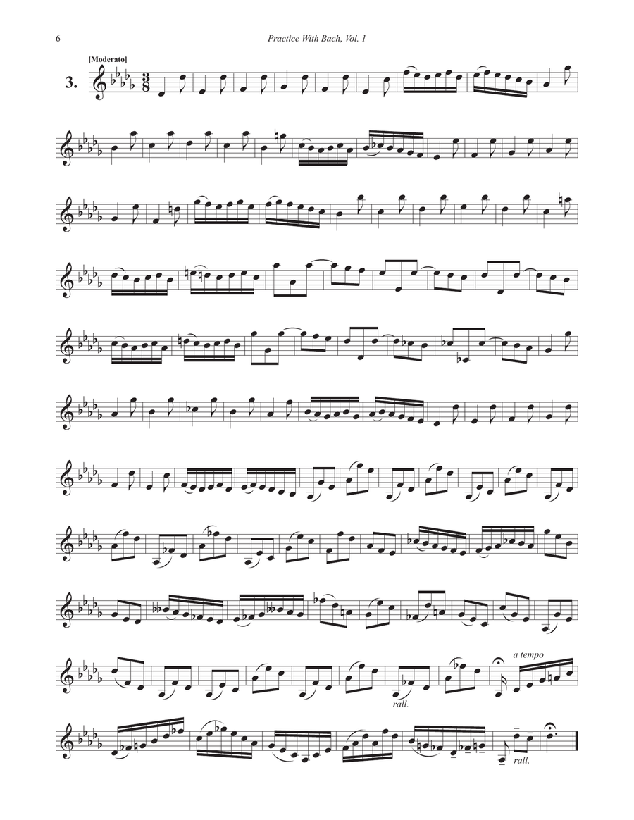 Practice With Bach for the Trumpet Volume 1 C Trumpet scores gallery preview page 6