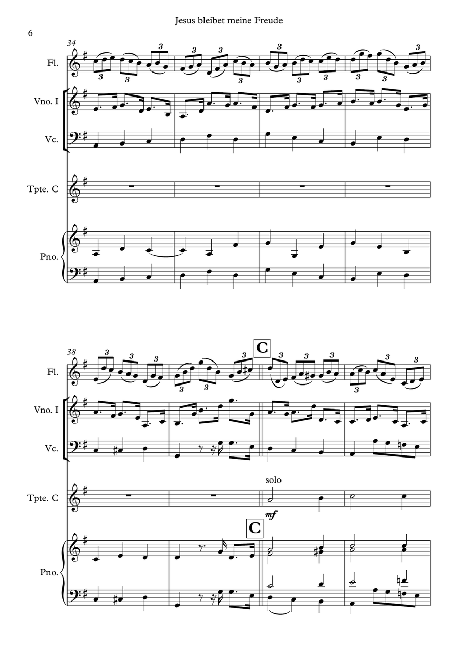 Jesus bleibet meine Freude Small Ensemble scores gallery preview page 6