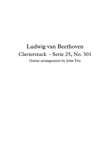 Clavierstuck - Serie 25. No. 301 image number null