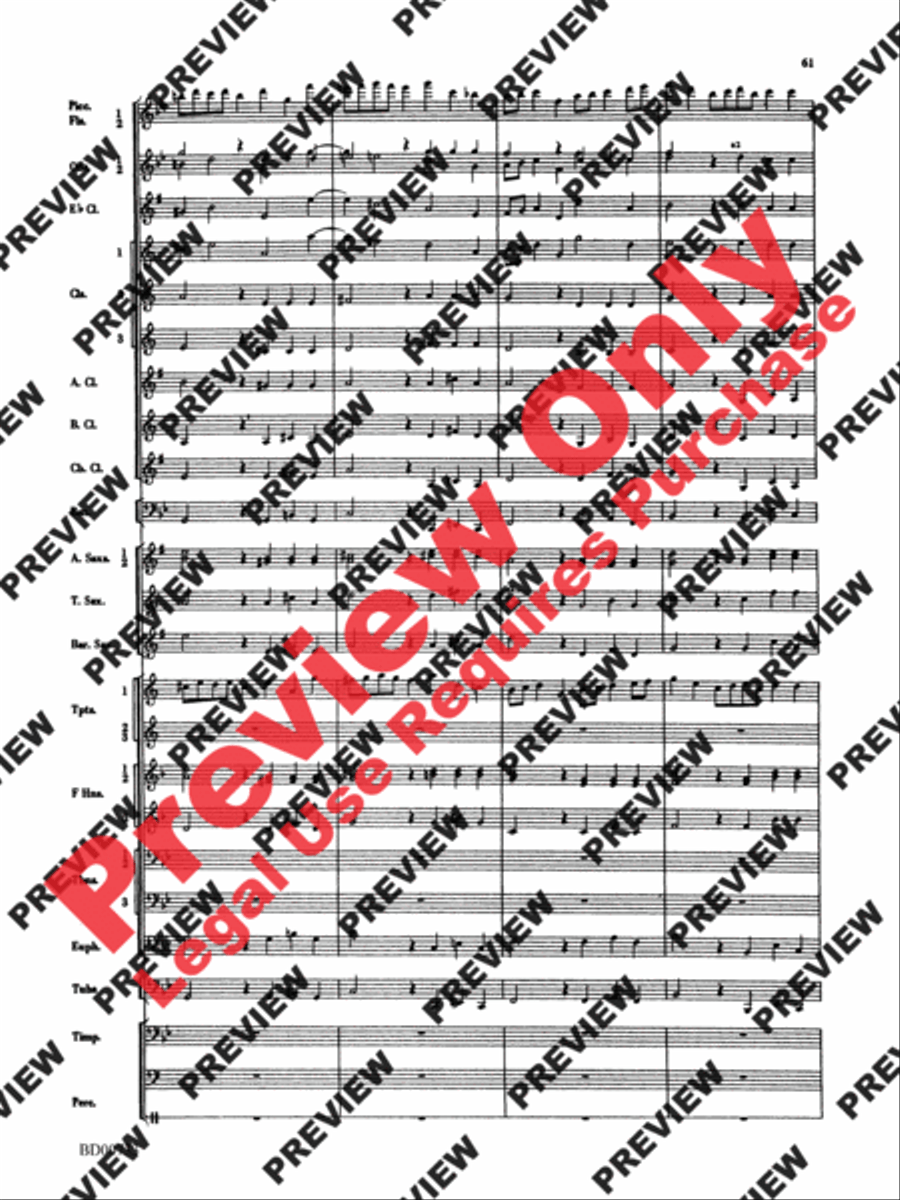 Water Music Suite Concert Band scores gallery preview page 61