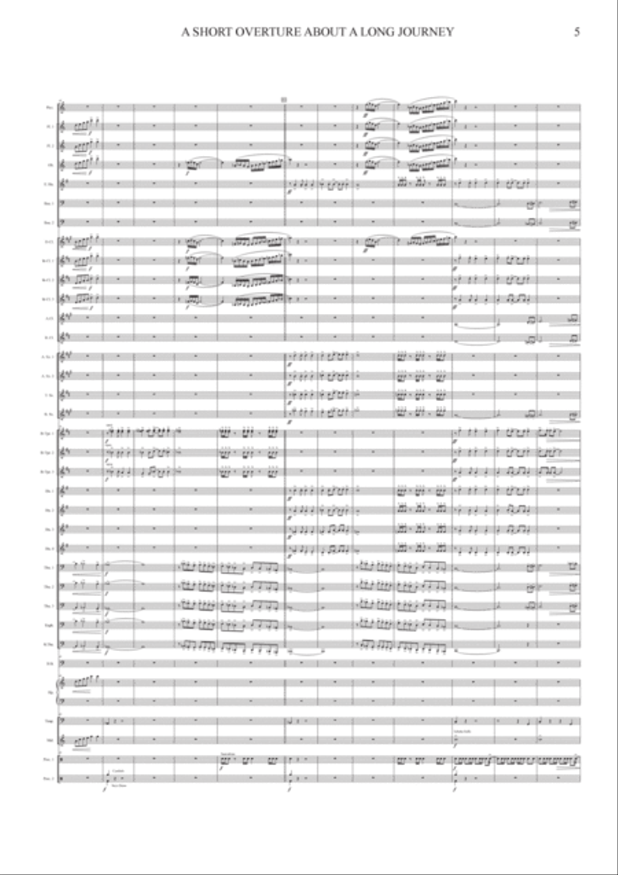 A short overture about a long journey Concert Band scores gallery preview page 5