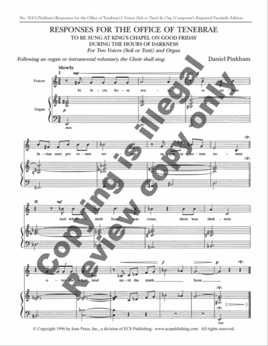 Responses for the Office of Tenebrae Voice scores gallery preview page 9
