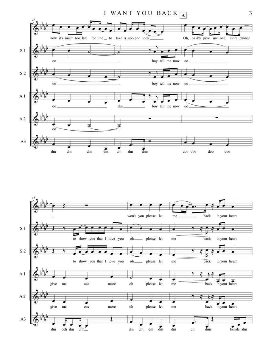 I Want You Back I Want You Back SSAA scores gallery preview page 3
