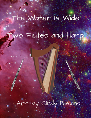Book cover for The Water Is Wide, Two Flutes and Harp