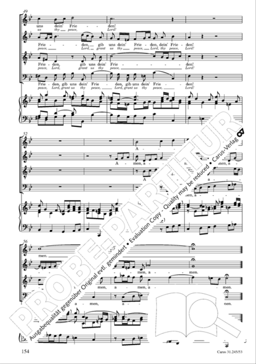 St. John Passion (Johannes-Passion) 4-Part scores gallery preview page 155