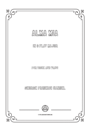Book cover for Handel-Alma mia in G flat Major,for Voice and Piano