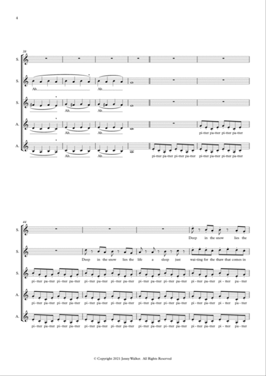 Wintertide (acapella, sssaa) SSAA scores gallery preview page 4