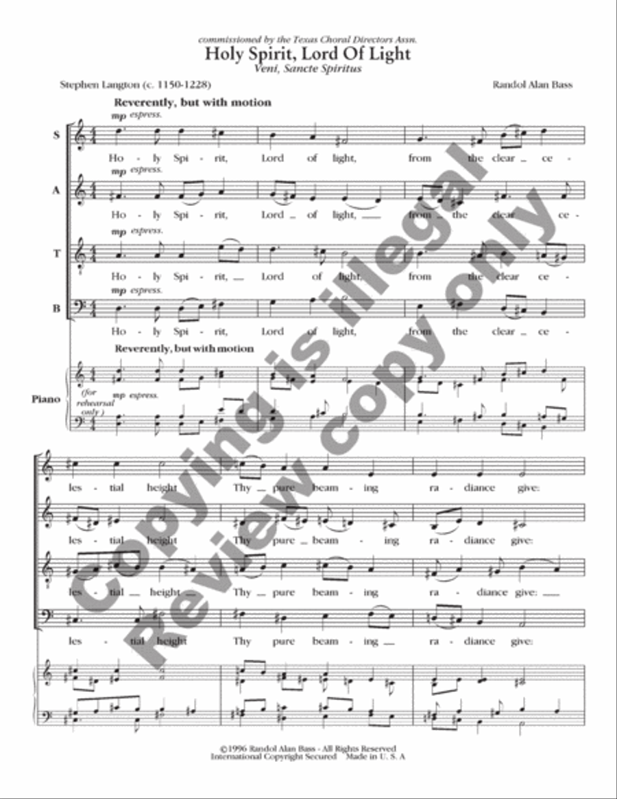 Holy Spirit, Lord of Light Divisi scores gallery preview page 3