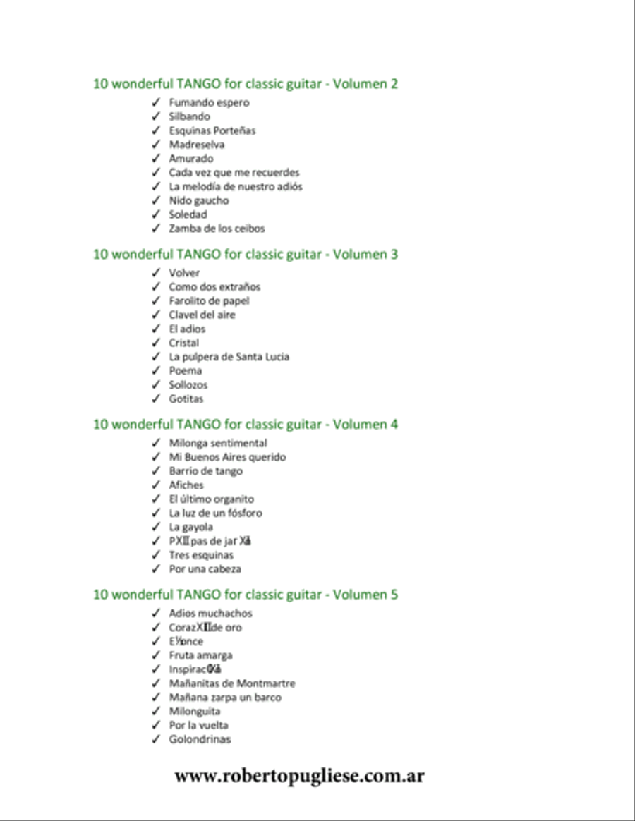 Inspiracion - tango for guitar (Paulus - Rubinstein) Classical Guitar scores gallery preview page 6