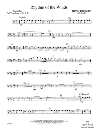 Rhythm of the Winds: (wp) 2nd B-flat Trombone B.C.