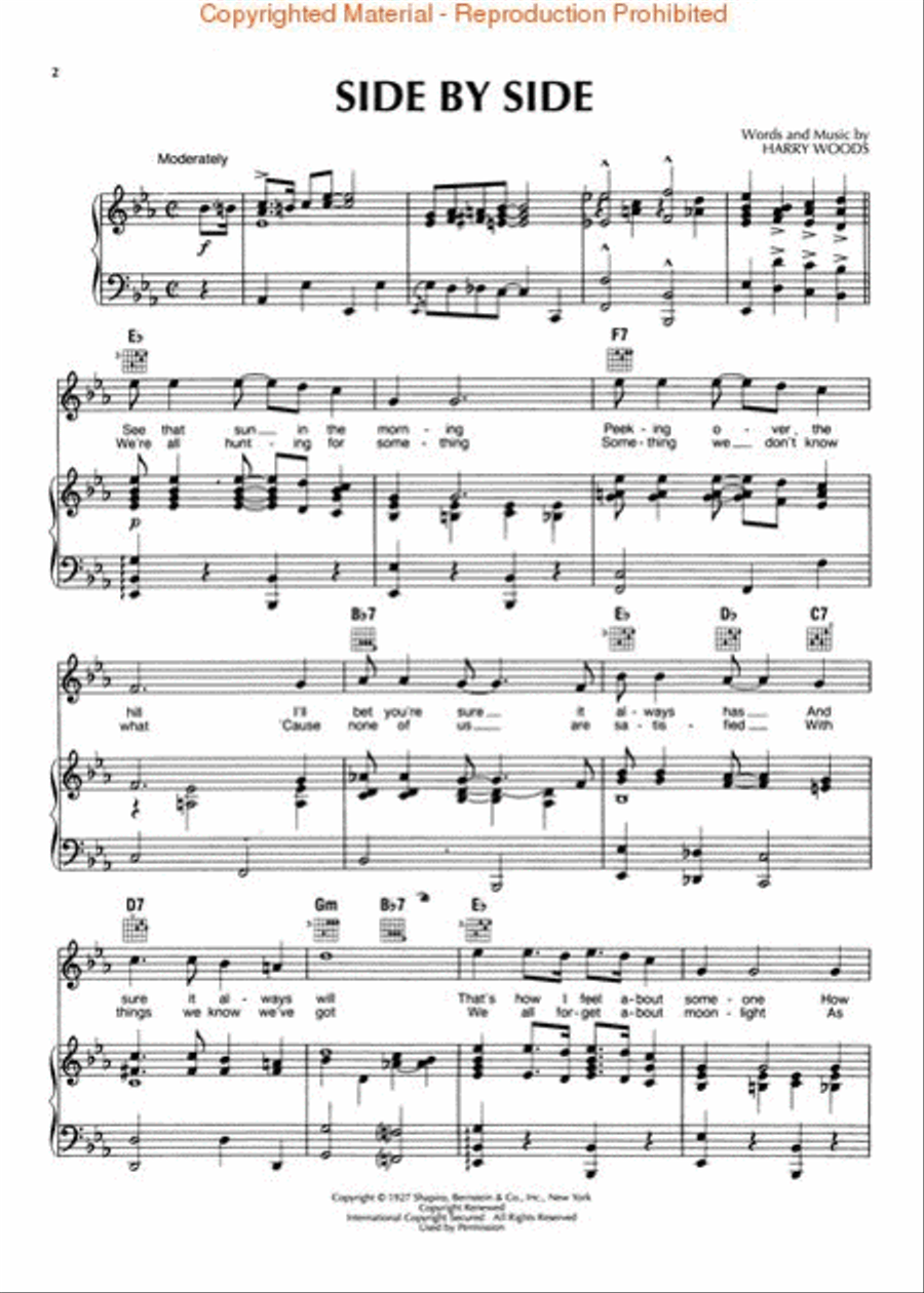Side By Side Side By Side Piano, Vocal, Guitar scores gallery preview page 2