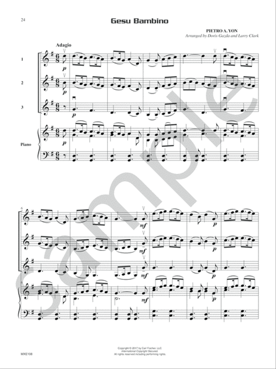 Compatible Trios for Christmas Piano Solo scores gallery preview page 9