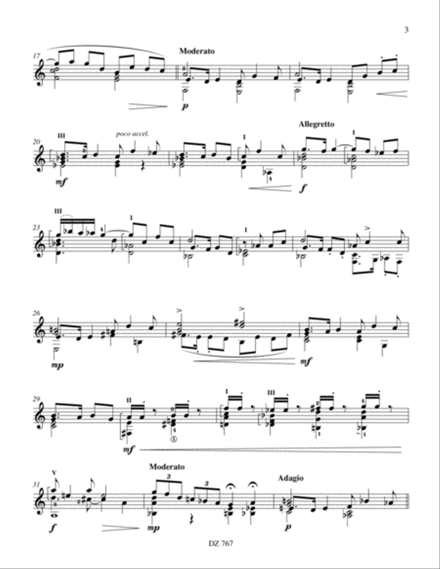 Fantasy on an Irish Melody Classical Guitar scores gallery preview page 3