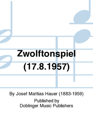 Book cover for Zwolftonspiel (17.8.1957)