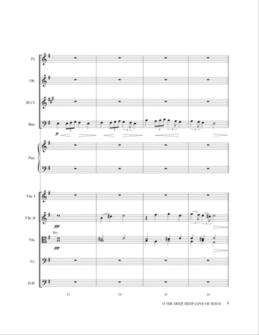 O The Deep, Deep Love of Jesus Chamber Orchestra scores gallery preview page 6