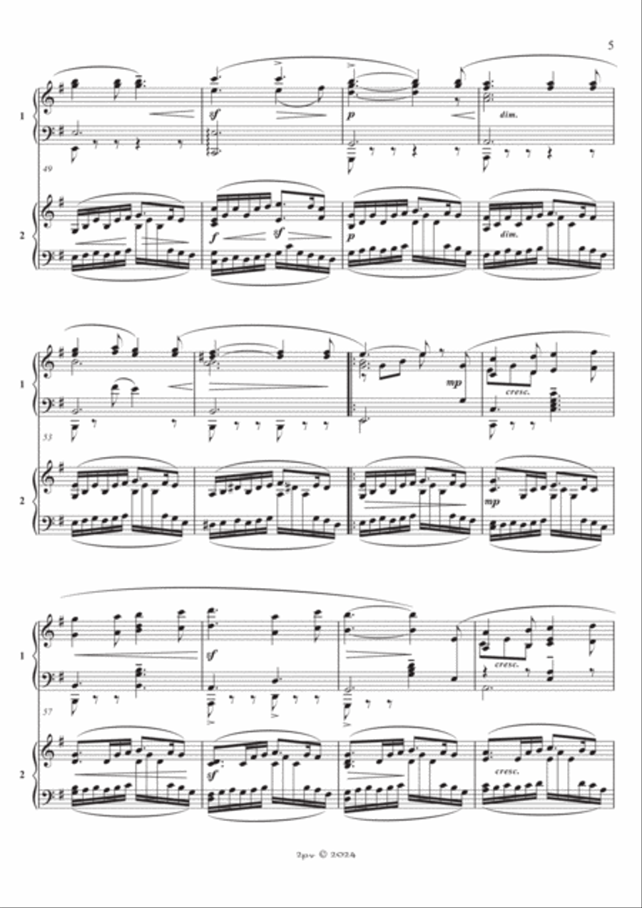Vltava (Moldau) 2 Pianos, 4-Hands scores gallery preview page 5