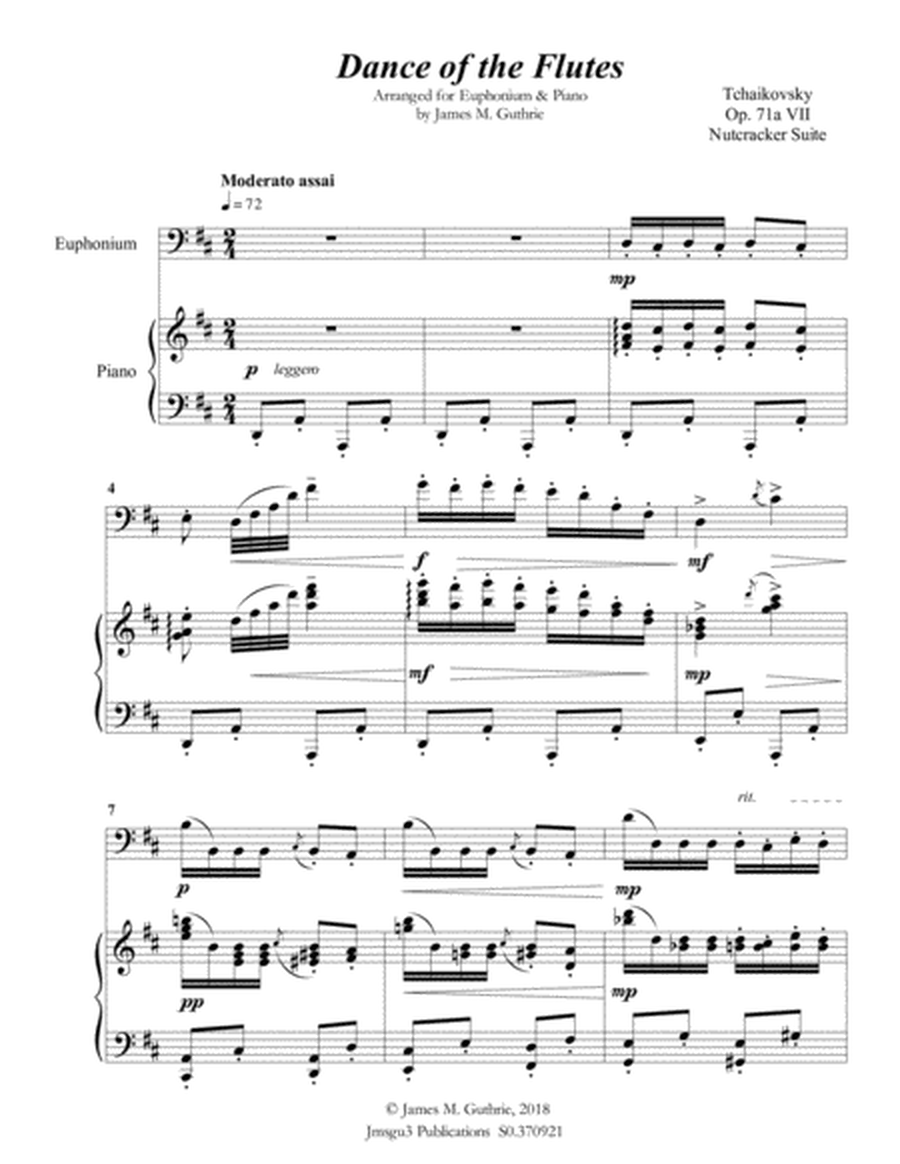 Tchaikovsky: Dance of the Flutes from Nutcracker Suite for Euphonium & Piano image number null
