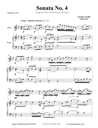 Vivaldi: Sonata No. 4 for Oboe & Piano