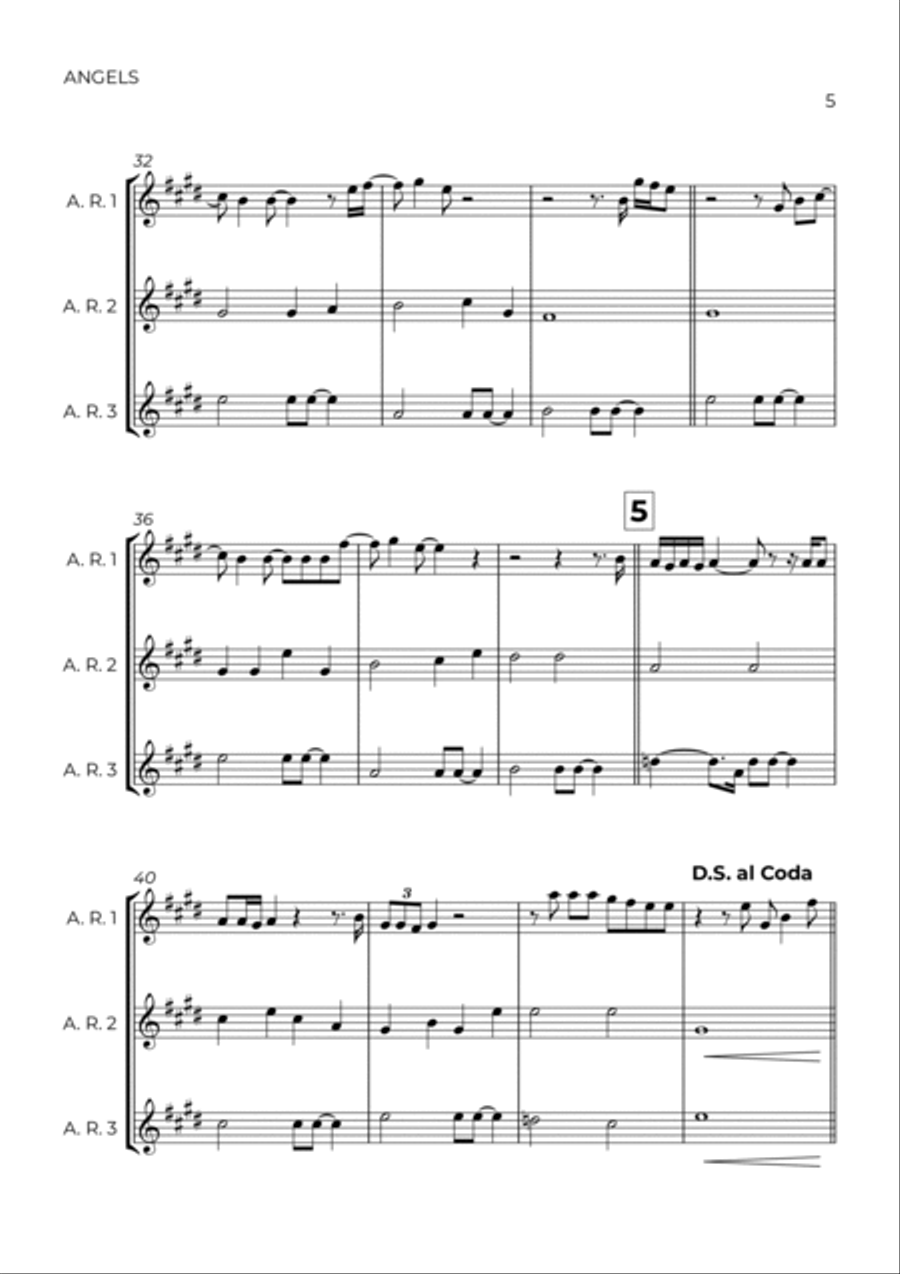 Angels Alto Recorder scores gallery preview page 5