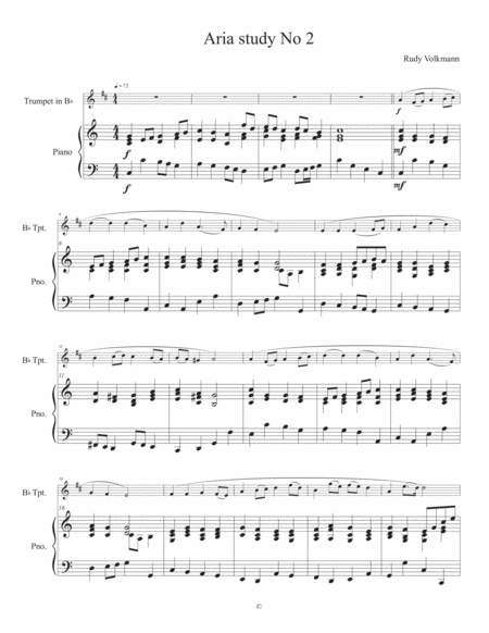 6 Trumpet Aria Studies for Bb Trumpet and Piano image number null