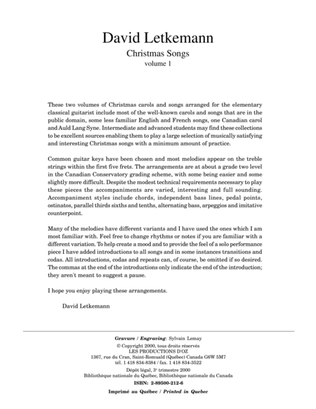 Book cover for Christmas Songs, vol. 1
