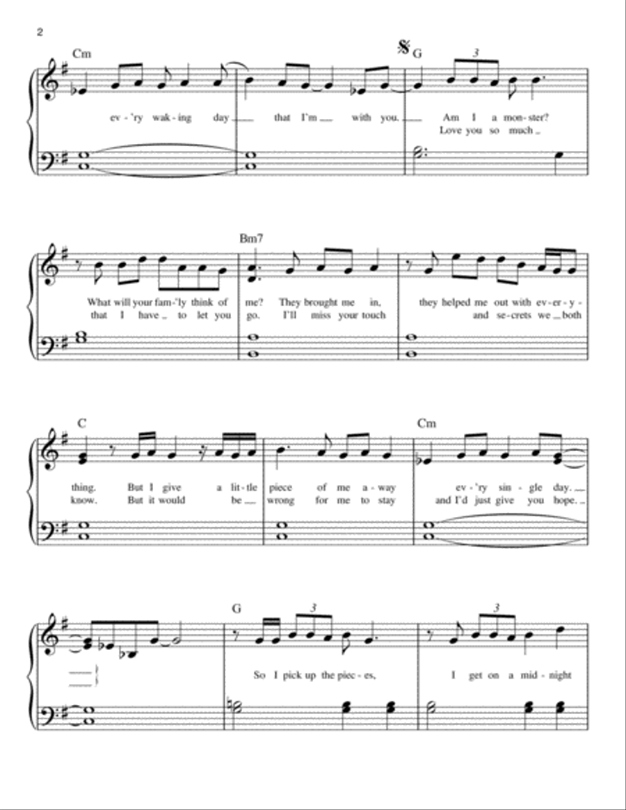 Midnight Train Midnight Train Easy Piano scores gallery preview page 2