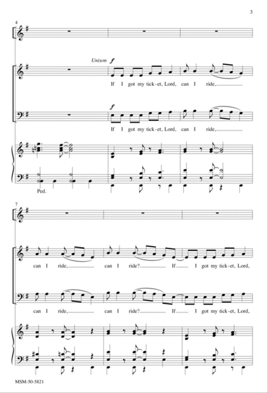 If I Got My Ticket 3-Part scores gallery preview page 3
