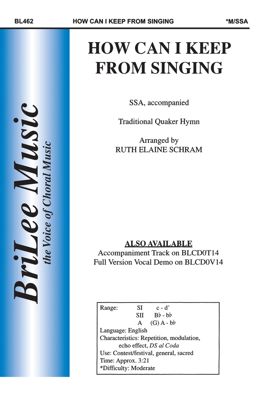 How Can I Keep From Singing SSA scores gallery preview page 1