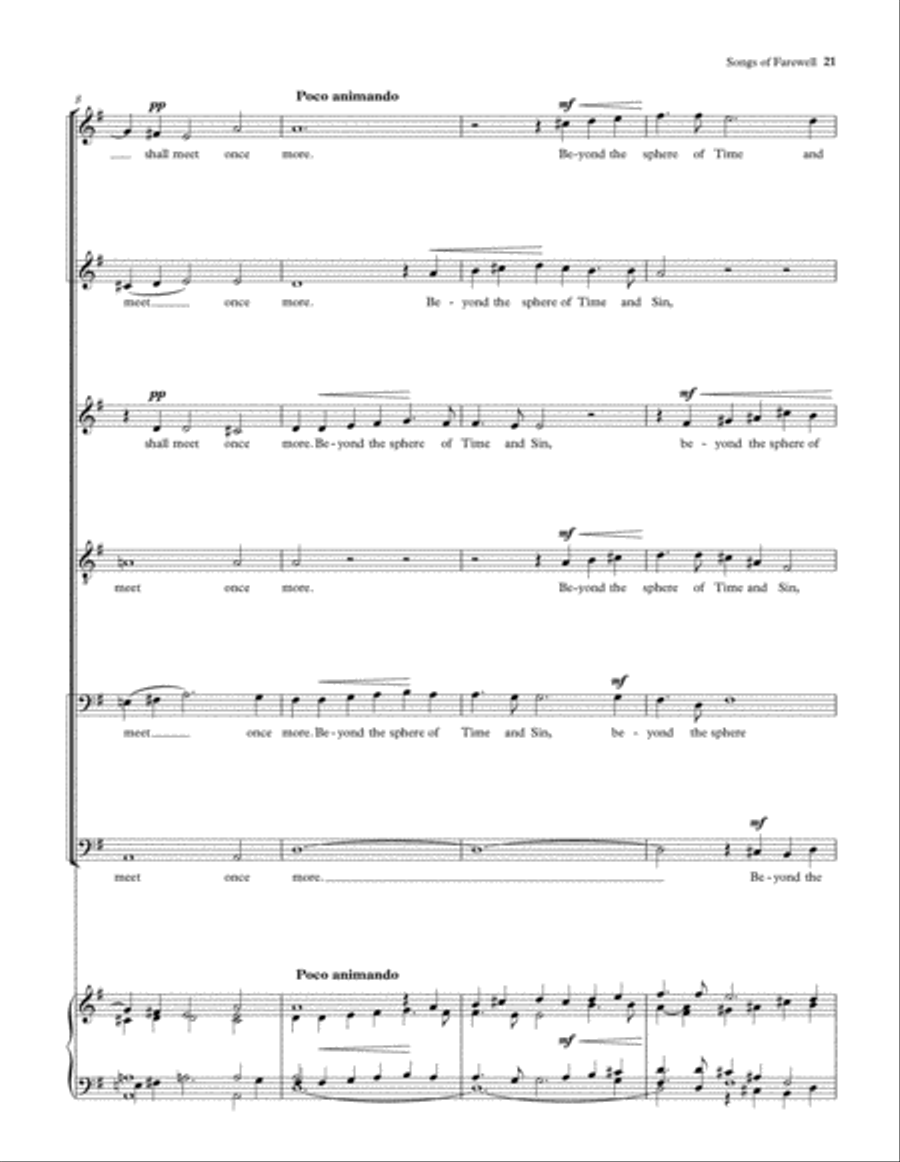 Songs of Farewell Songs of Farewell Divisi scores gallery preview page 22