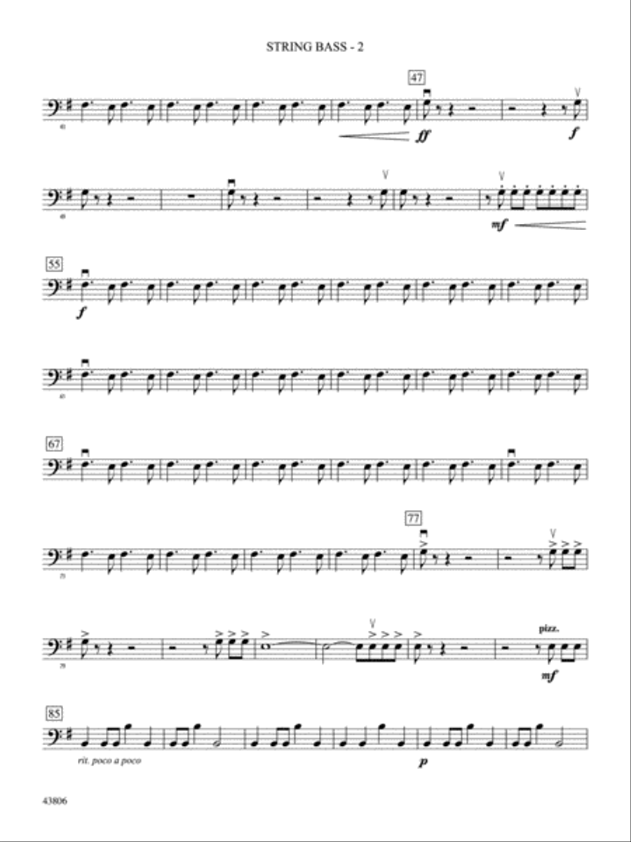 A Mad Russian's Christmas: String Bass Full Orchestra scores gallery preview page 2