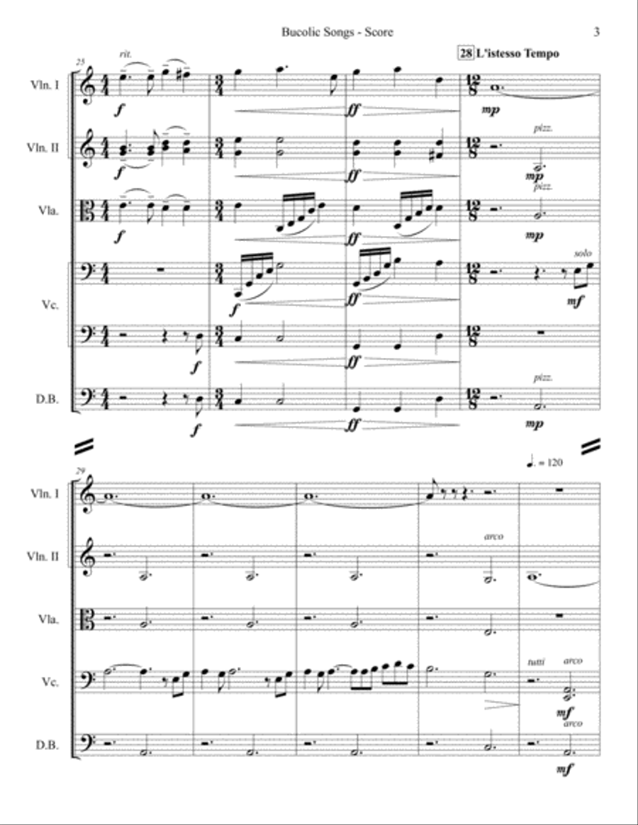 Bucolic Songs (score) String Orchestra scores gallery preview page 5