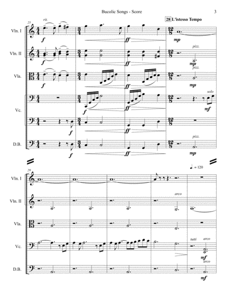 Bucolic Songs (score) image number null