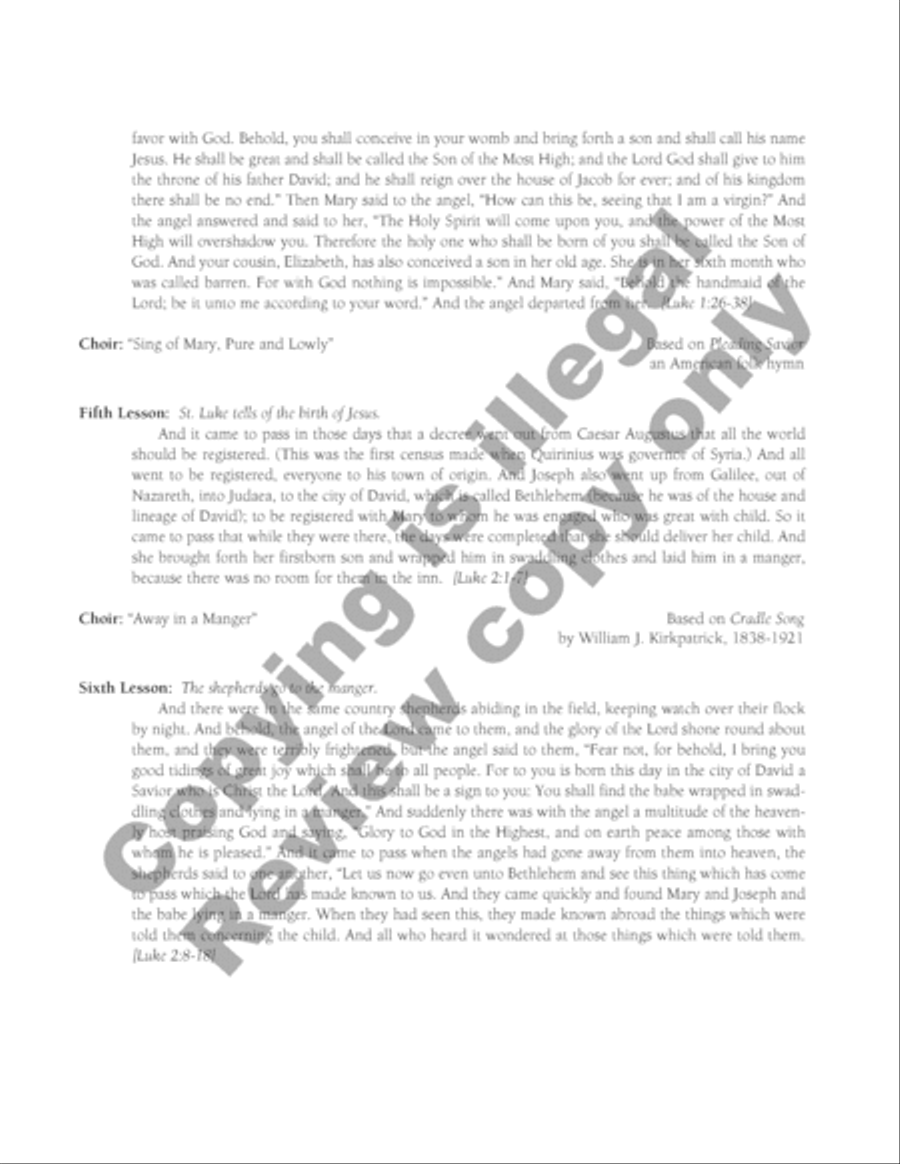 Sing the Songs of Bethlehem (Leader's Guide) Choir scores gallery preview page 10