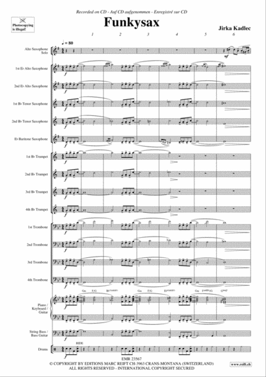 Funkysax Big Band scores gallery preview page 3