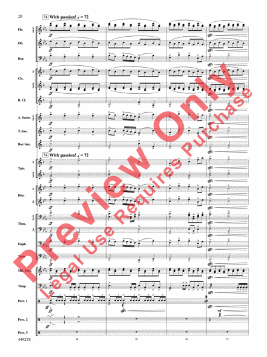 At the Movies with John Williams Concert Band scores gallery preview page 21