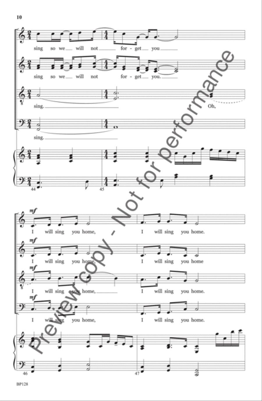 Sing You Home 4-Part scores gallery preview page 11