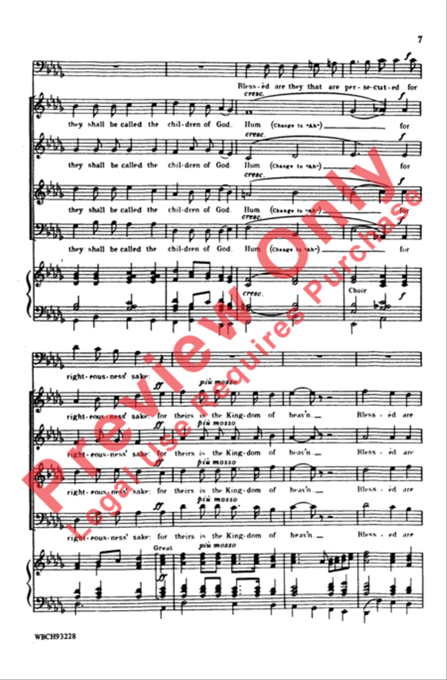 Beatitudes Beatitudes 4-Part scores gallery preview page 6