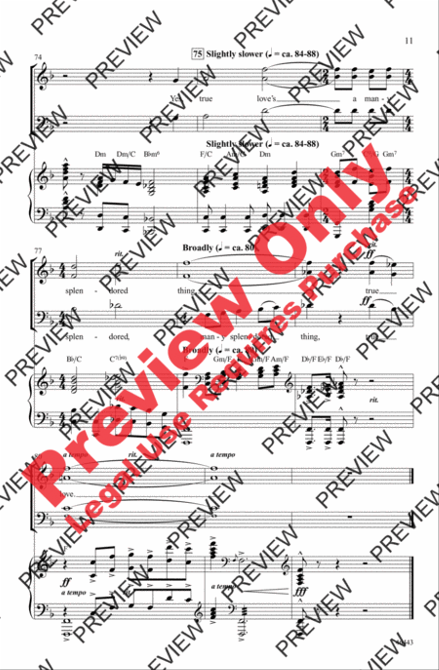Love Is a Many Splendored Thing 3-Part scores gallery preview page 11