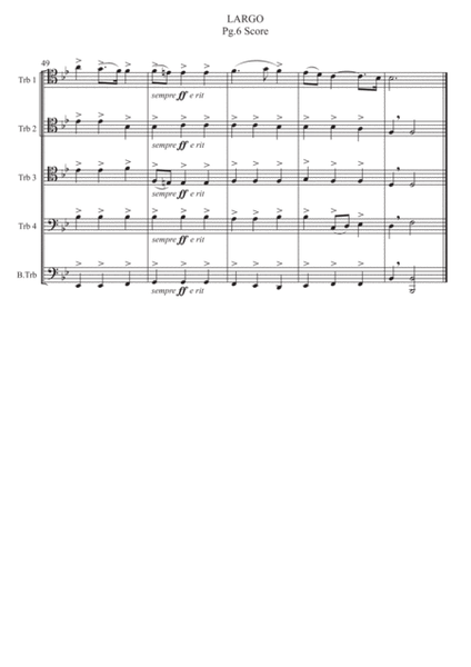 Largo (from Xerxes) Trombone Quintet image number null