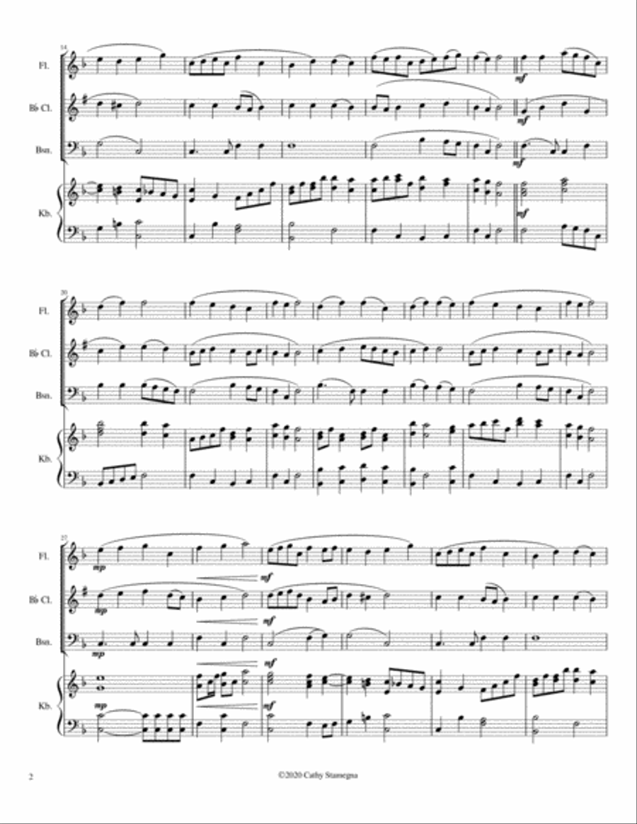 Jesus Christ is Risen Today with Ye Watchers and Ye Holy Ones-Woodwind Trio-Flute, Clarinet, Bassoon Woodwind Trio scores gallery preview page 3