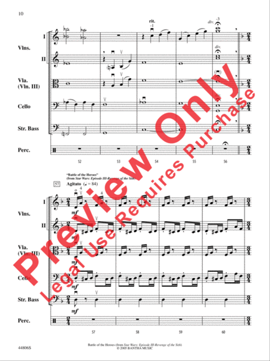 Star Wars Heroes Star Wars Heroes String Orchestra scores gallery preview page 11