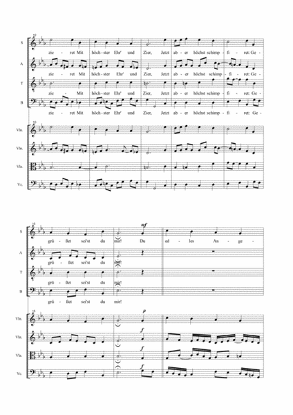O HAUPT VOLL BLUT UND WUNDEN - Matthew Passion - BWV 244 - Arr. for SATB Choir and String Quartet image number null