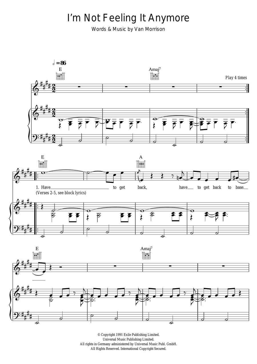 I'm Not Feeling It Anymore Piano, Vocal scores gallery preview page 1