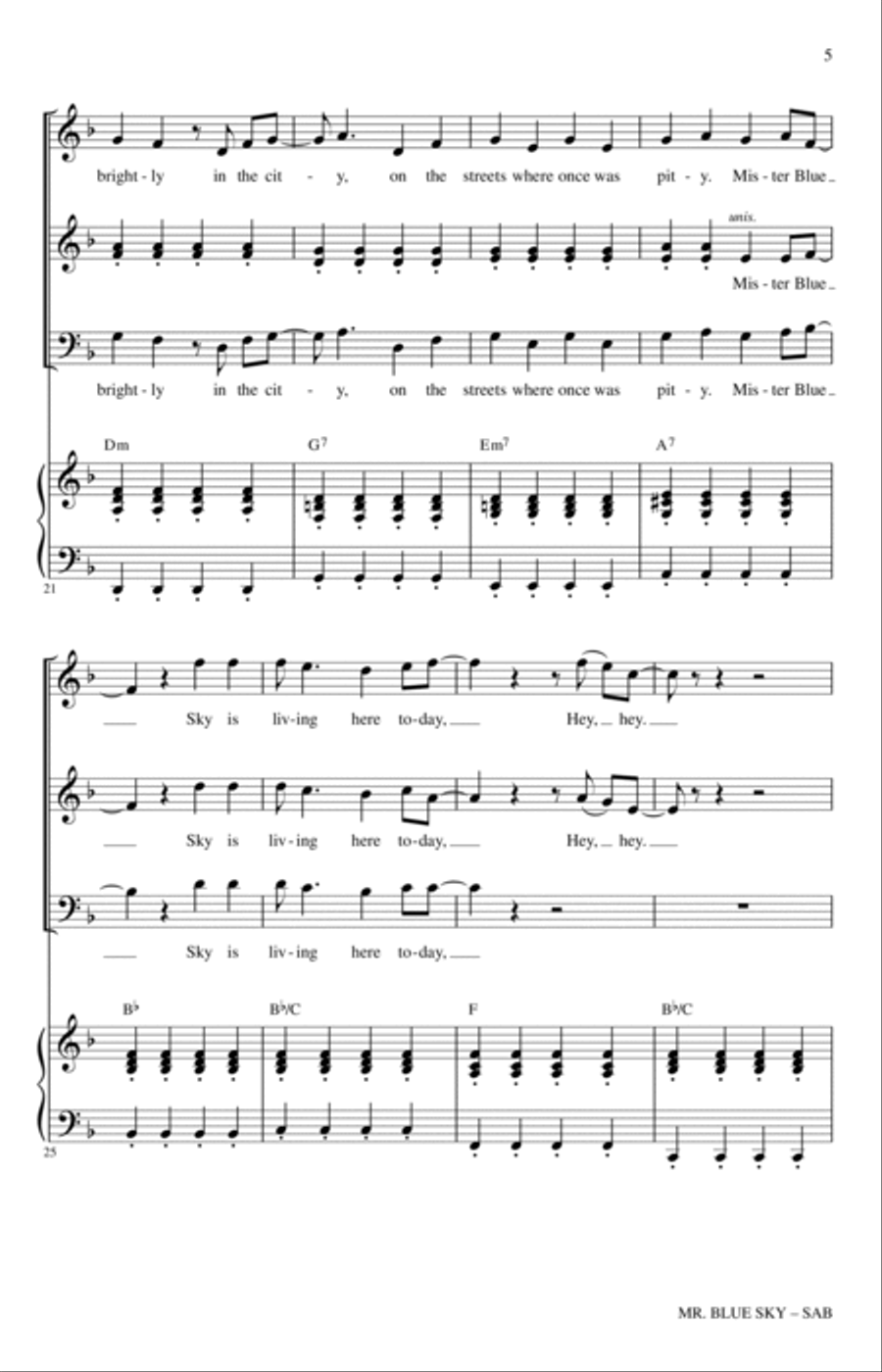 Mr. Blue Sky 3-Part scores gallery preview page 4